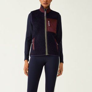Tory Burch Fleece Zip Vest - Large